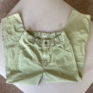 MOTHER Women's Straight Leg Jeans in Light Green